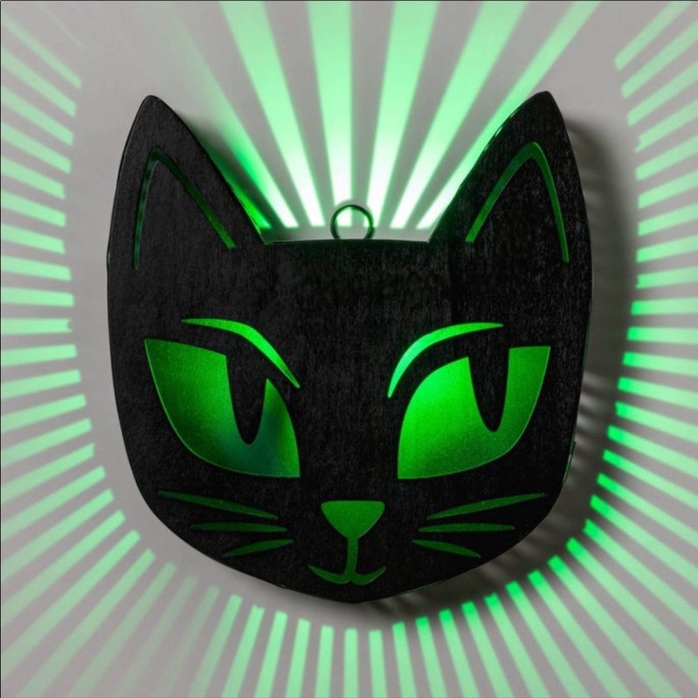 Atomic Black Cat Backlit LED Halloween Lighted Sign - Target Hyde & EEK!